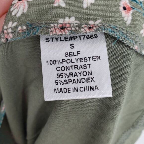 Papermoon NWT‎ Women's Green Floral Blouse Size XSmall - Picture 3 of 5